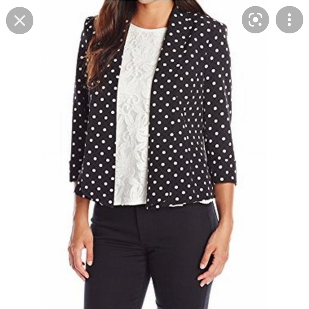 Kasper polkadot blazer jacket